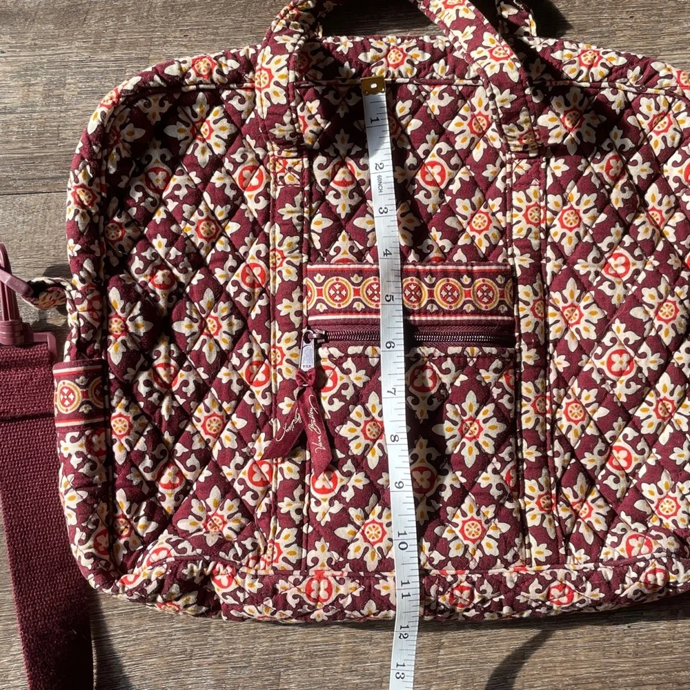Vera Bradley Floral Quilted Laptop Bag With Shoulder Strap
